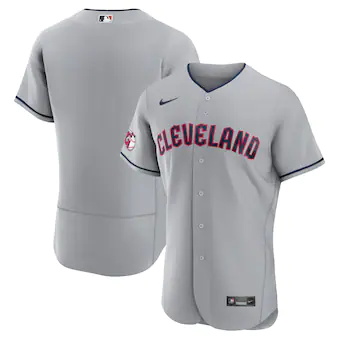 mens nike gray cleveland guardians road authentic team jers